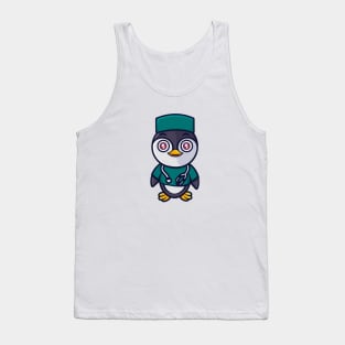 Cute penguin as a Doctor Tank Top